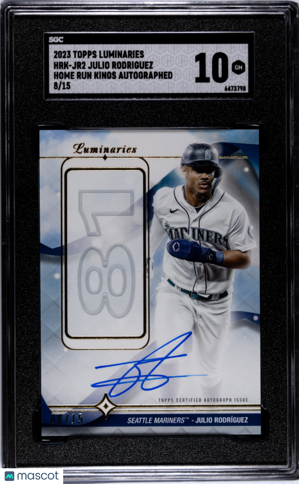 Sports Topps 2023 Topps Luminaries Julio Rodriguez #Hrk-Jr2 Home Run Kings Autograph SGC 10