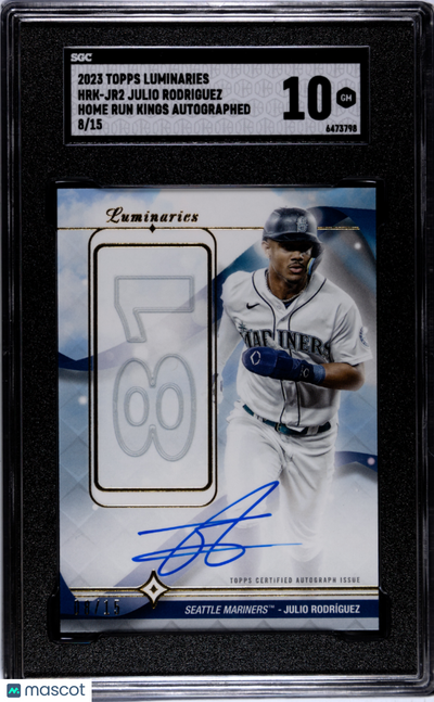 Sports Topps 2023 Topps Luminaries Julio Rodriguez #Hrk-Jr2 Home Run Kings Autograph SGC 10