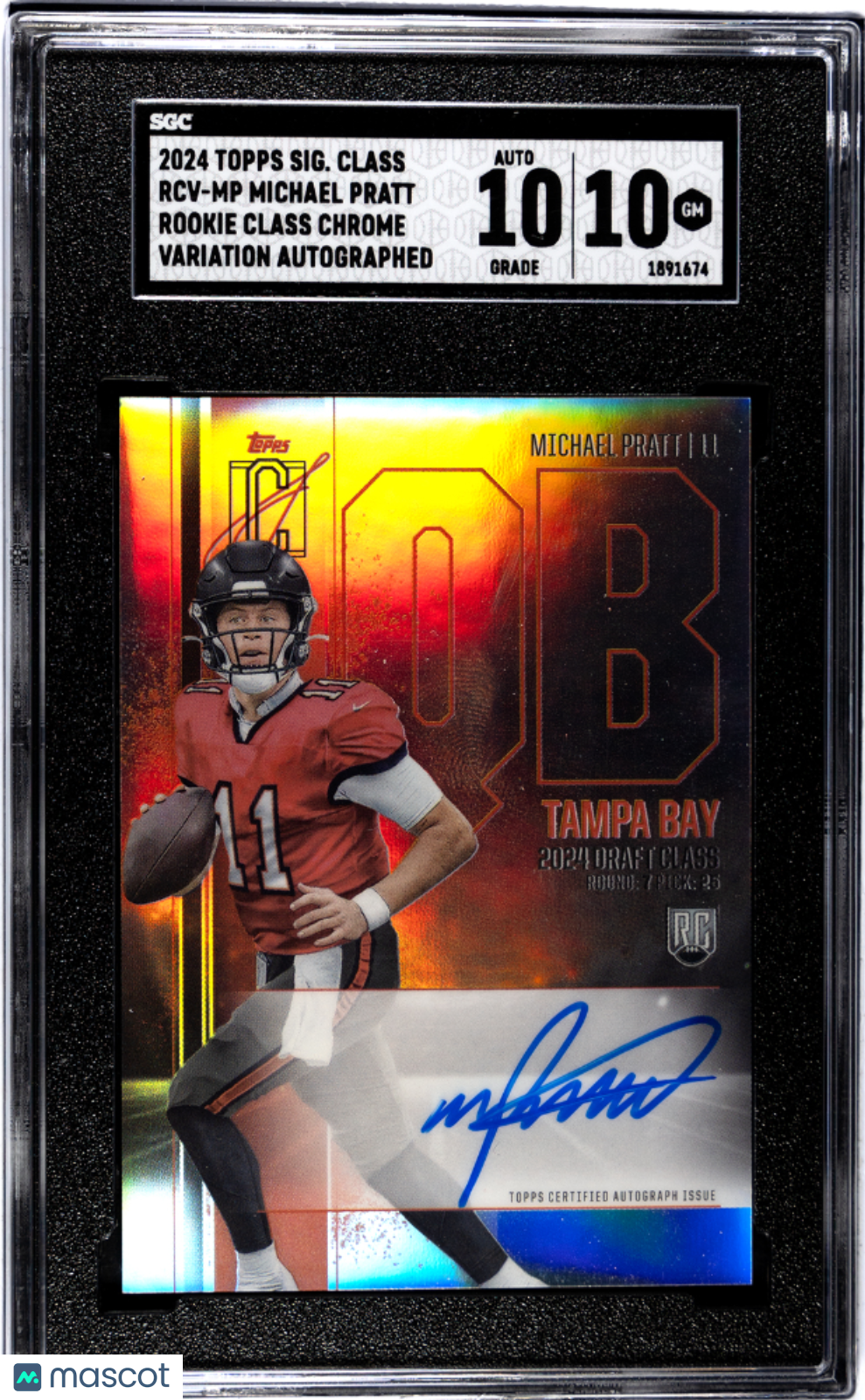 Sports Topps 2024 Topps Signature Michael Pratt #Rcv-MP Rookie Chrome Var. SGC 10 Auto 10