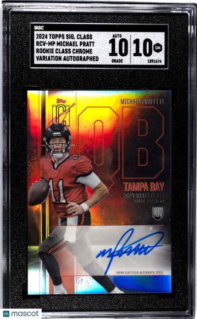 Sports Topps 2024 Topps Signature Michael Pratt #Rcv-MP Rookie Chrome Var. SGC 10 Auto 10