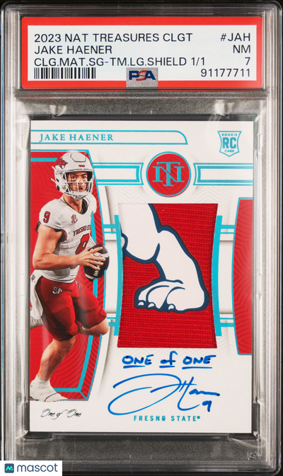 Sports Panini 2023 Panini National Collegiate College Materials Jake Haener Shield 1/1 PSA