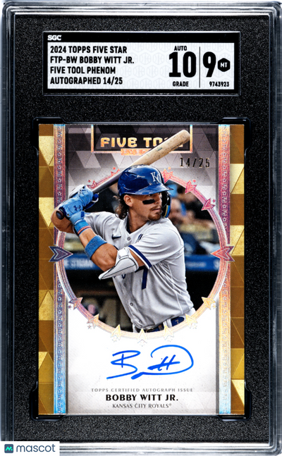 Sports Topps 2024 Topps Five Star Bobby Witt Jr. #Ftp-BW Tool Phenom Autograph SGC 9 Auto 10