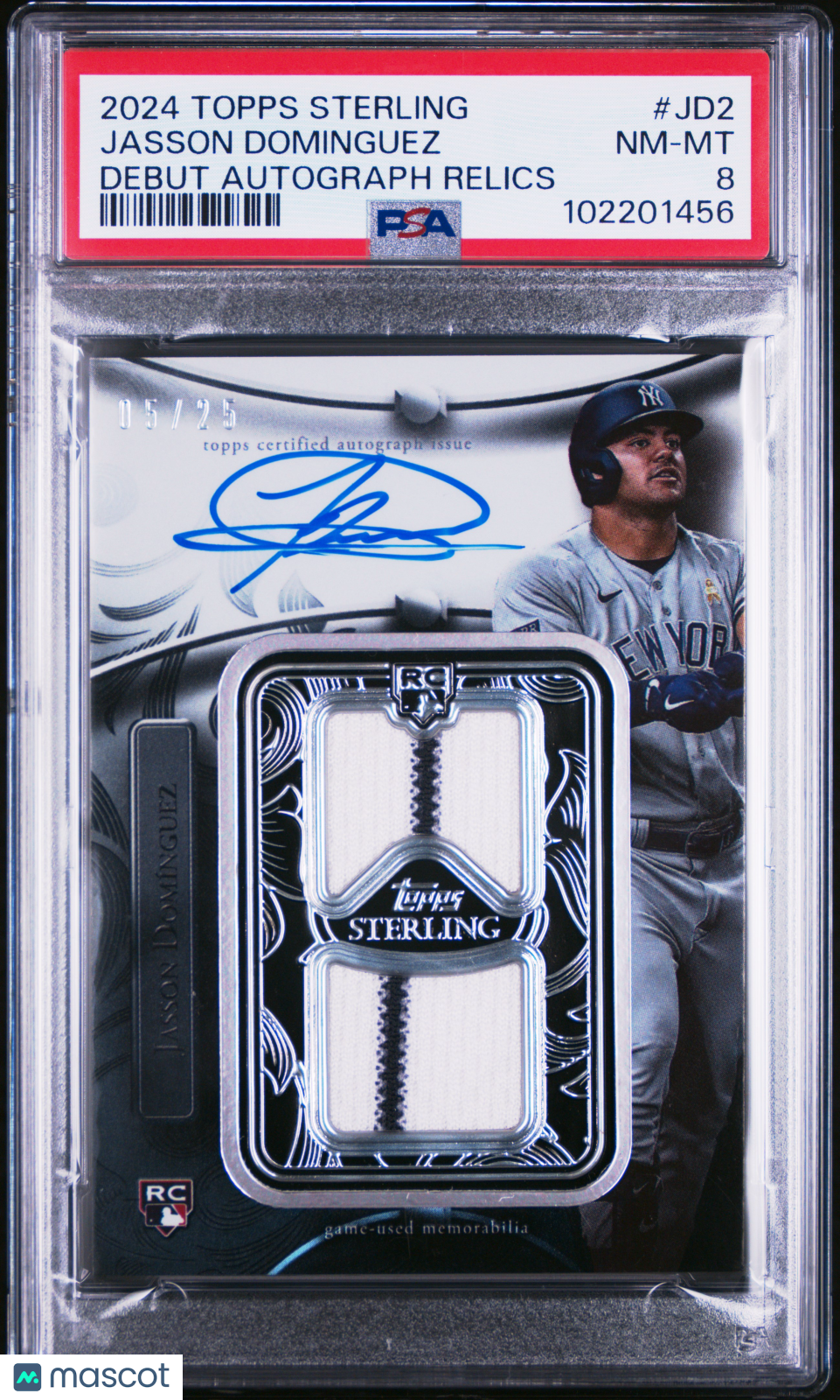 Sports Topps 2024 Topps Sterling Debuts Auto Relics Jasson Dominguez #Jd2 05/25 PSA 8