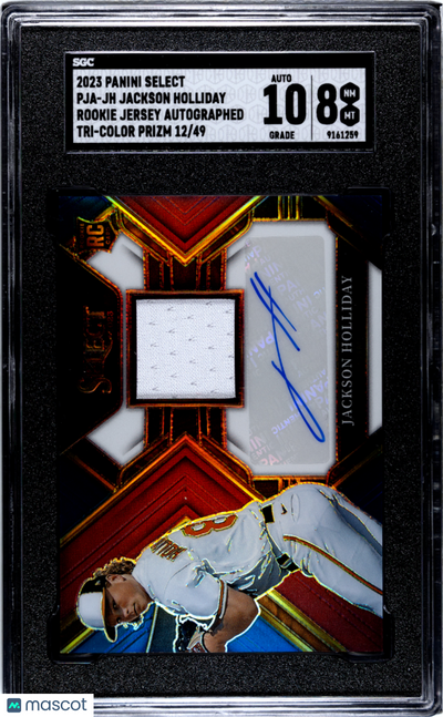 Sports Panini 2023 Panini Jackson Holliday #Pja-Jh Rc Jersey Tri Color Prizm SGC Auto 10 /49