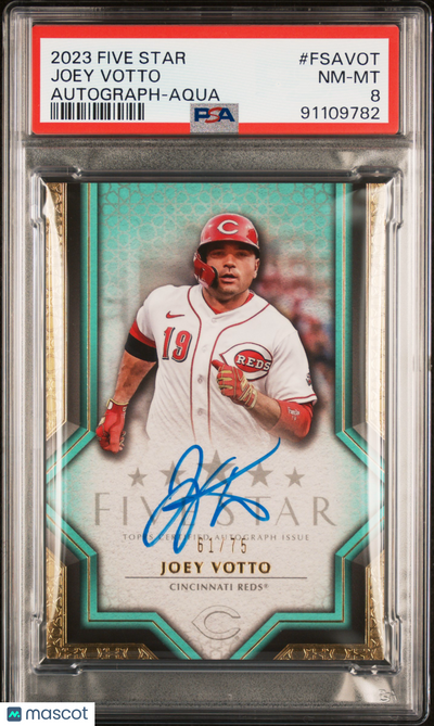 Sports Topps 2023 Topps Five Star Autographs Joey Votto #Fsavot Aqua PSA 8