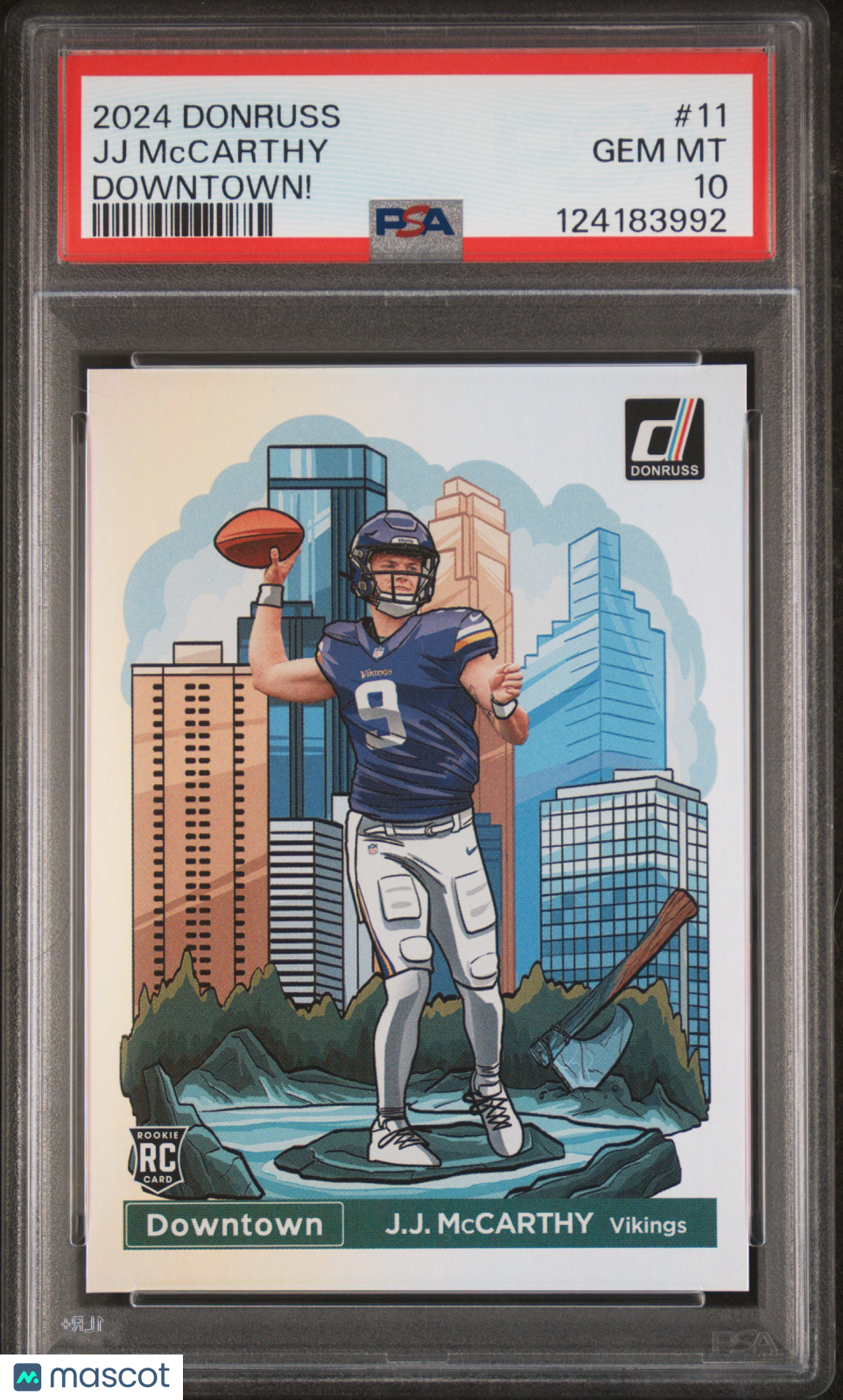 Sports Panini 2024 Panini Donruss Downtown! Jj Mccarthy #11 PSA 10