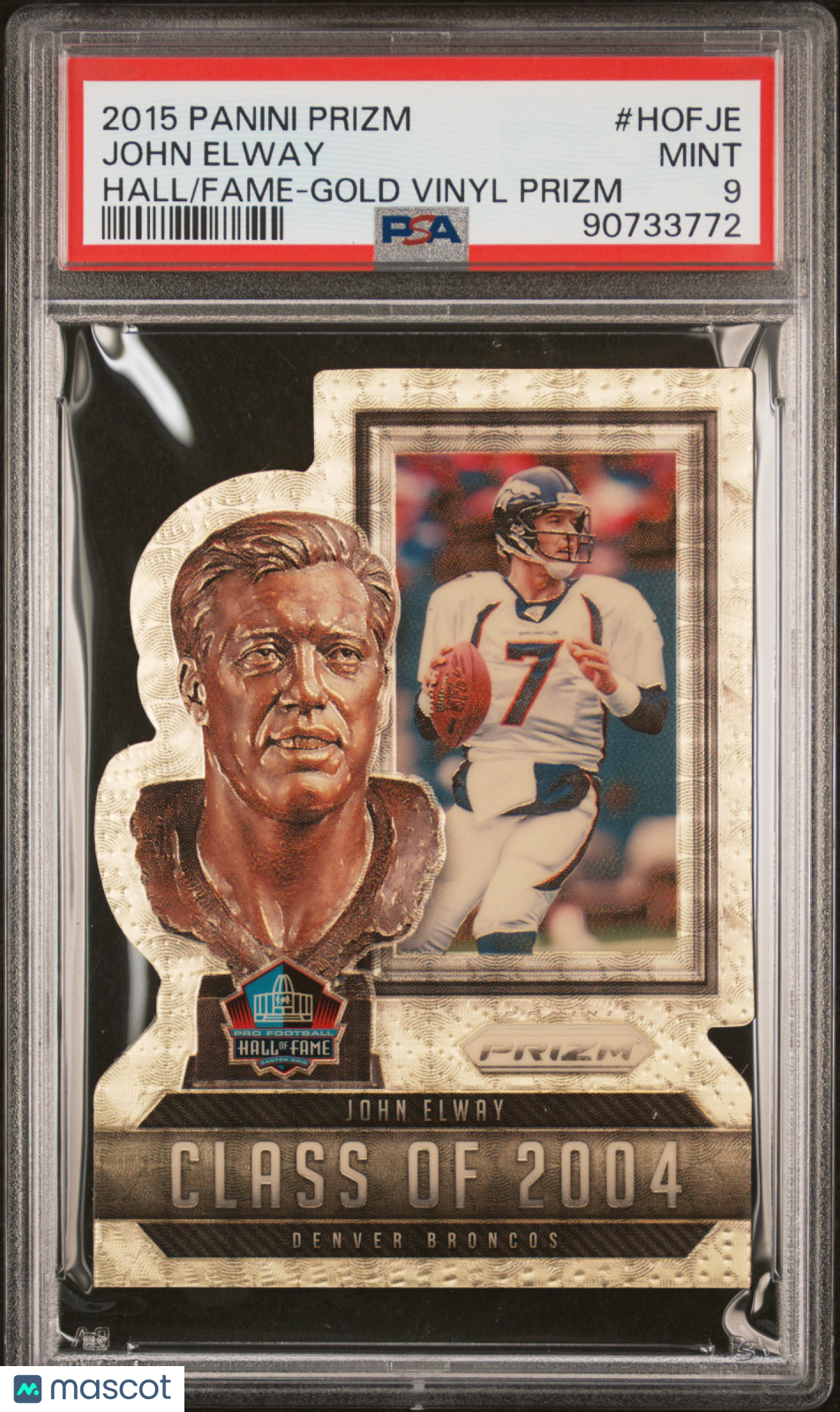 Sports Panini 2015 Panini Prizm Hall Of Fame John Elway #Hofje Gold Vinyl PSA 9