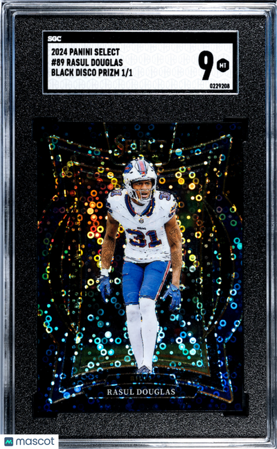 Sports Panini 2024 Panini Select Rasul Douglas #89 Black Disco Prizm 1/1 SGC 9