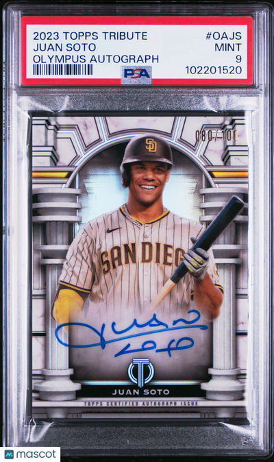 Sports Topps 2023 Topps Tribute Olympus Autograph Juan Soto #Oajs 080/100 PSA 9