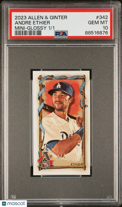 Sports Topps 2023 Topps Allen & Ginter Andre Ethier #342 Mini Glossy 1/1 PSA 10