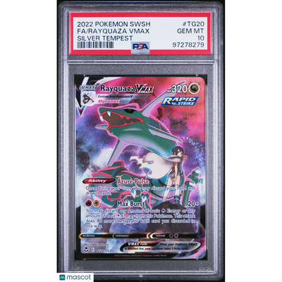 Pokémon 2022 Pokemon Sword & Shield Silver Tempest Rayquaza VMAX #Tg20 Silver Tempest Fa PSA 10