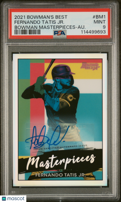 Baseball Bowman 2021 Bowman'S Best Bowman Masterpieces Fernando Tatis Jr. #Bm1 Au. PSA 9