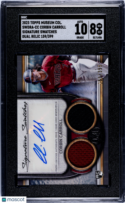 Sports Topps 2023 Topps Museum Corbin Carroll #Swdra-Cc Sig. Dual Relic SGC 8 Auto 10