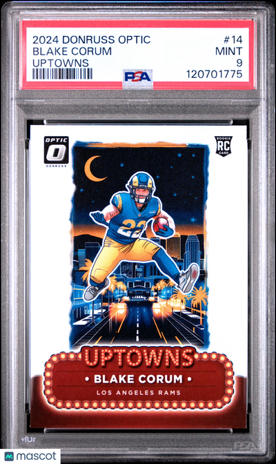 Sports Panini 2024 Panini Donruss Optic Uptowns Blake Corum #14 PSA 9