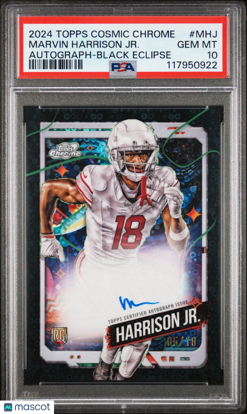 Sports Topps 2024 Topps Cosmic Chrome Auto Marvin Harrison Jr. #Mhj Black /10 PSA 10