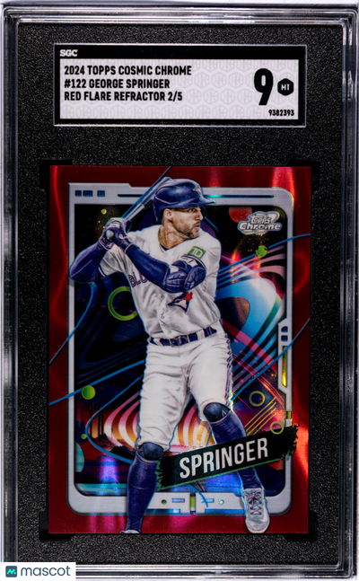 Sports Topps 2024 Topps Cosmic Chrome George Springer #122 Red Flare Refractor SGC 9
