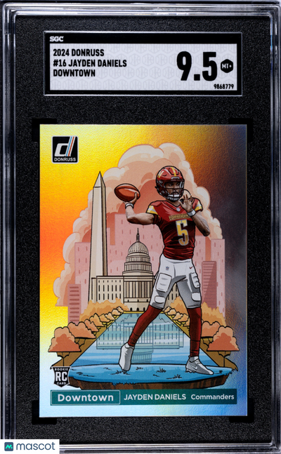 Sports 2024 Donruss Jayden Daniels #16 Downtown Low Pop SGC 9.5