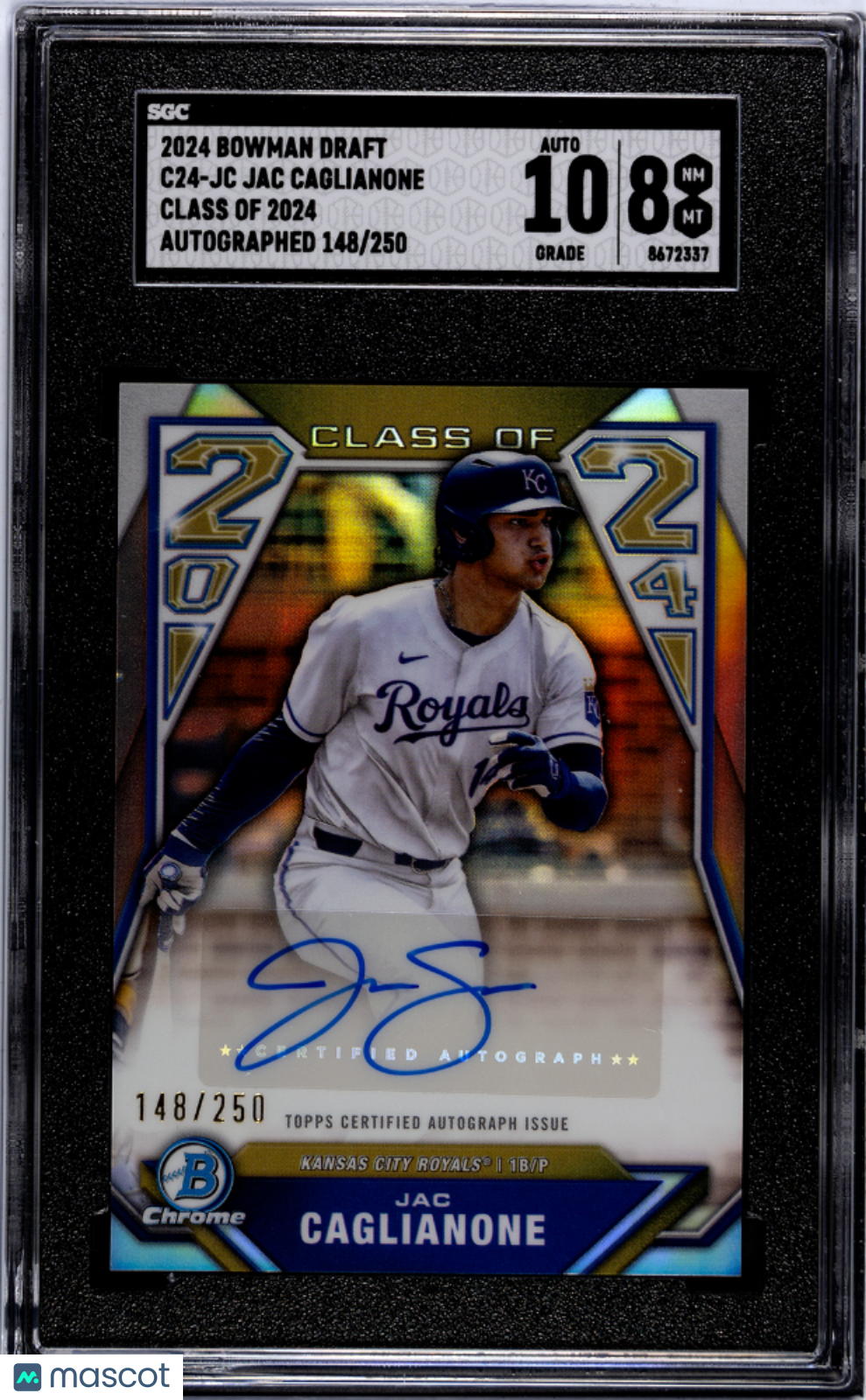 Baseball Bowman 2024 Bowman Draft Jac Caglianone #C24-Jc Class Of Autograph SGC 8 Auto 10