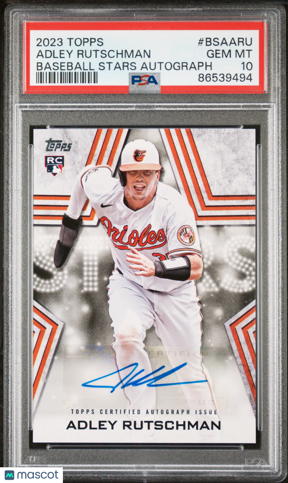 Baseball Topps 2023 Topps Baseball Stars Autographs Adley Rutschman #Bsaaru PSA 10