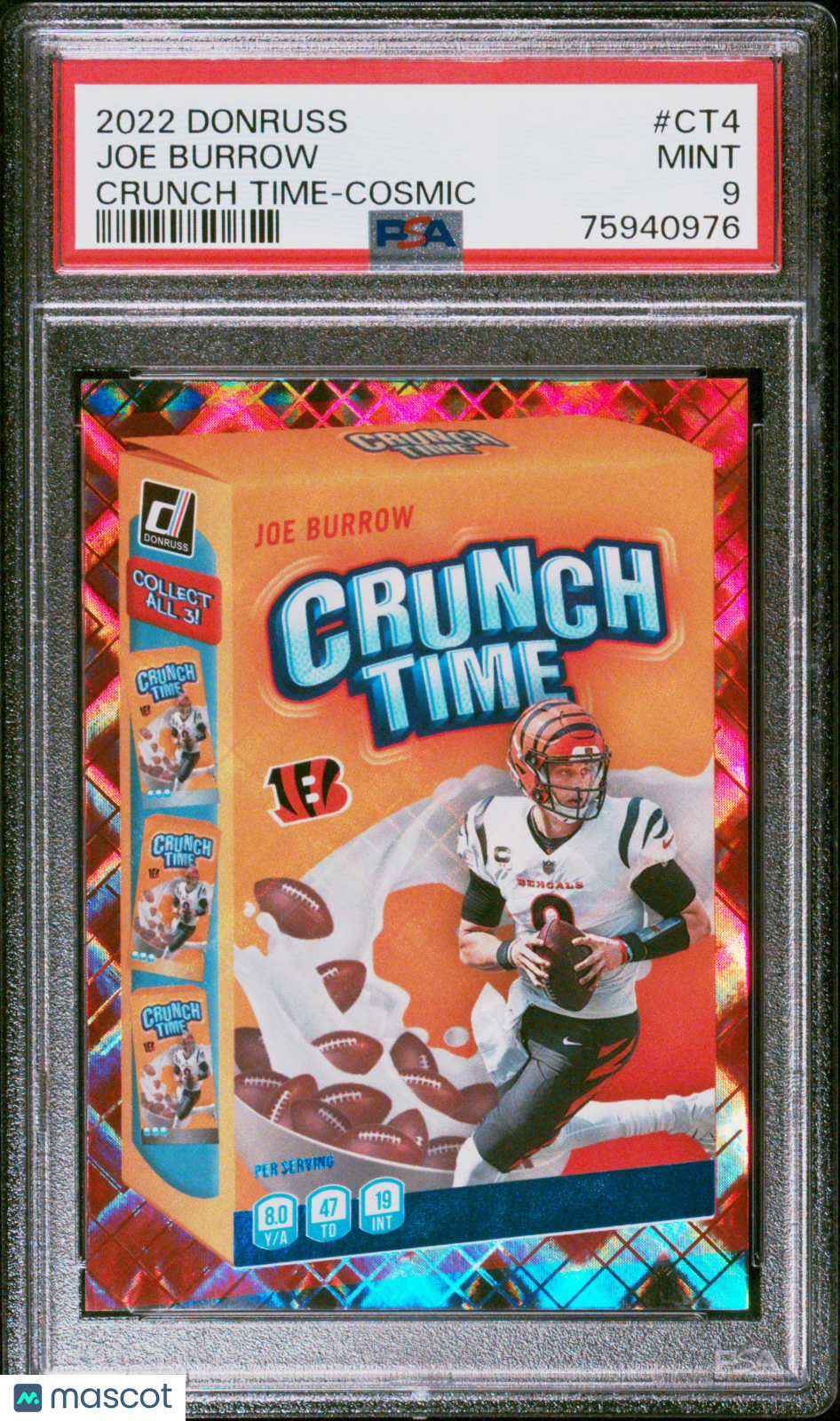 Sports Panini 2022 Panini Donruss Crunch Time Joe Burrow #Ct4 Cosmic PSA 9
