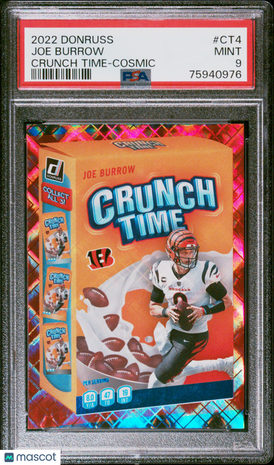Sports Panini 2022 Panini Donruss Crunch Time Joe Burrow #Ct4 Cosmic PSA 9