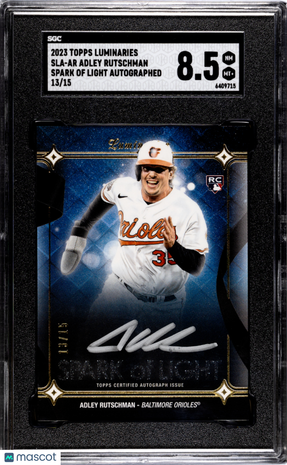 Sports Topps 2023 Topps Luminaries Adley Rutschman #Sla-Ar Spark Of Light Autograph SGC 8.5