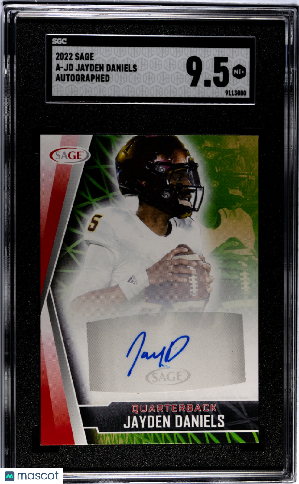 Sports 2022 Sage Jayden Daniels #A-Jd Autograph SGC 9.5