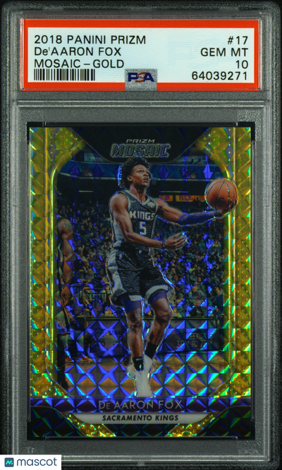 Sports Panini 2018 Panini Prizm Mosaic De'Aaron Fox #17 Gold PSA 10 /10