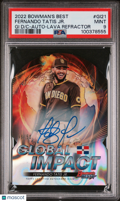 Baseball Bowman 2022 Bowman'S Global Die-Cut Fernando Tatis Jr. #Gi21 Gi Auto Lava /50 PSA 9