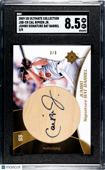 Sports Upper Deck 2009 Upper Deck Ultimate Cal Ripken Jr. #Jsb-Cr Jumbo . Bat Barrel SGC 8.5