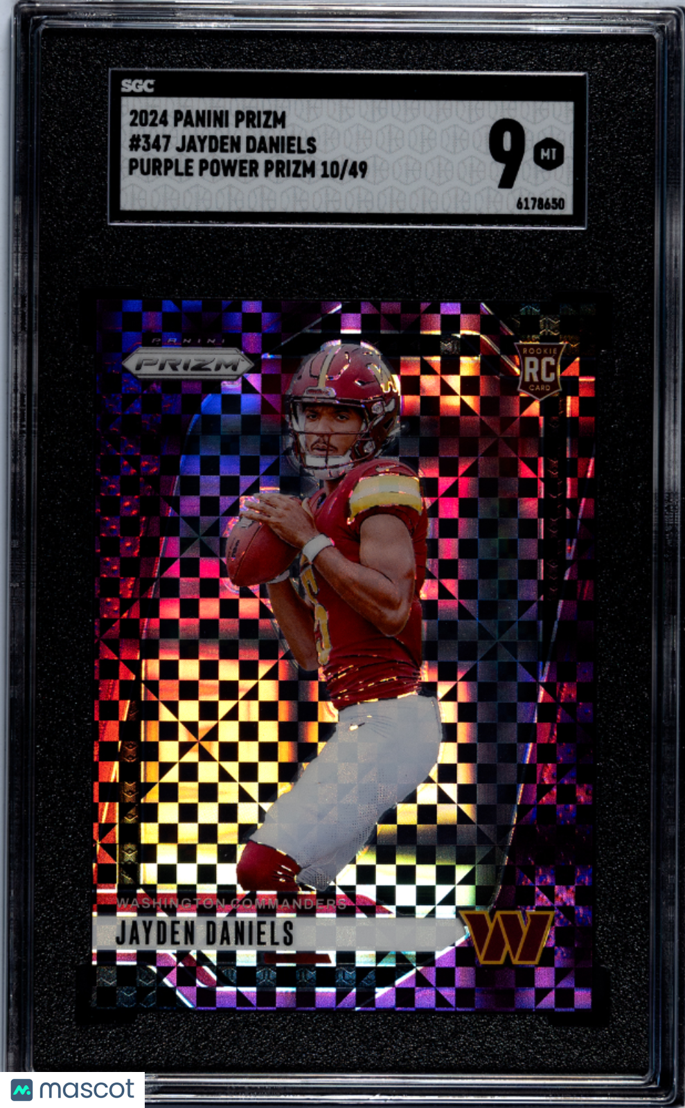 Sports Panini 2024 Panini Prizm Jayden Daniels #347 Purple Power SGC 9