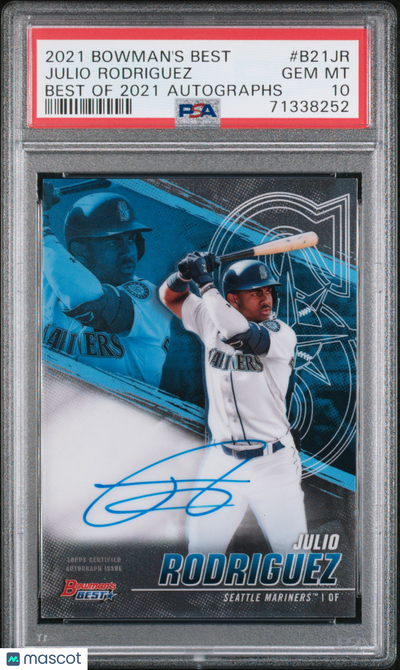 Baseball Bowman 2021 Bowman'S Best Best Of 2021 Autographs Julio Rodriguez #B21jr PSA 10