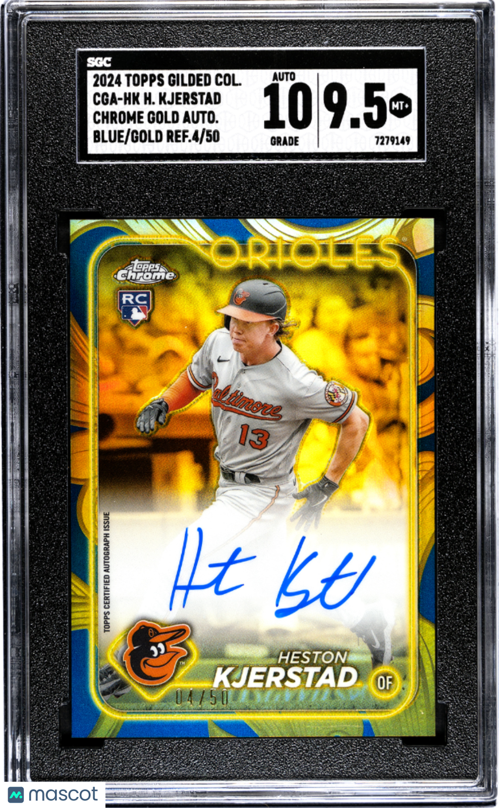 Sports Topps 2024 Topps Gilded Heston Kjerstad Gold Blue Gold Refractor SGC 9.5 Auto 10