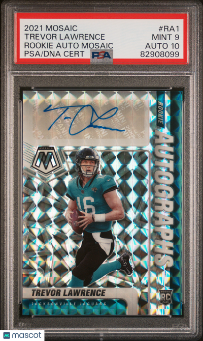 Sports Panini 2021 Panini Mosaic Rookie Autographs Mosaic Trevor Lawrence #Ra1 PSA 9 Auto 10