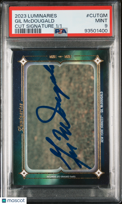 Sports Topps 2023 Topps Luminaries Cut Signatures Gil Mcdougald #Cutgm 1/1 PSA 9