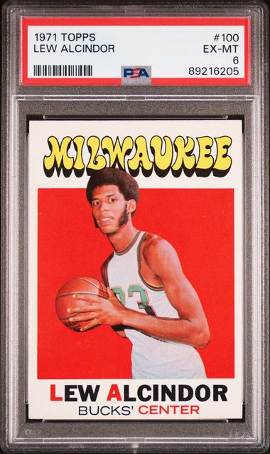 Basketball Topps Lew Alcindor 1971 Topps #100 PSA 6