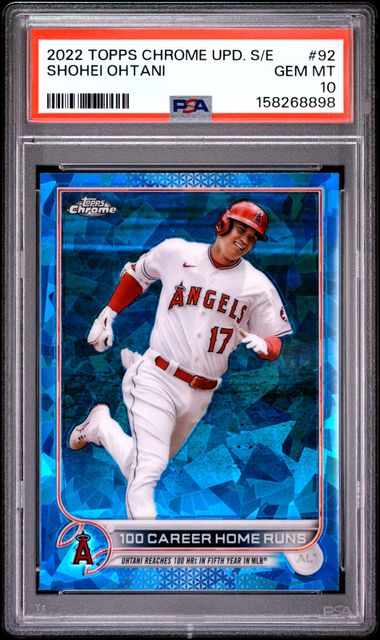 Baseball Topps Shohei Ohtani 2022 Topps Chrome Update Sapphire Edition PSA 10