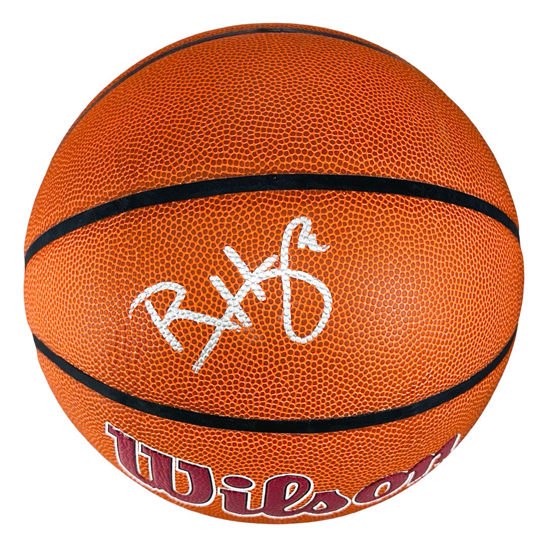 Ron Harper Signed Cleveland Cavaliers Wilson NBA Team Logo Basketball (Jsa)