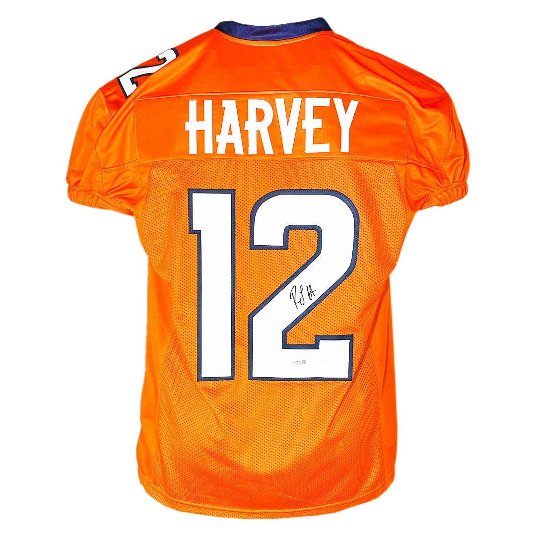 Rj Harvey Signed Denver Orange Game Style Football Jersey (Jsa)