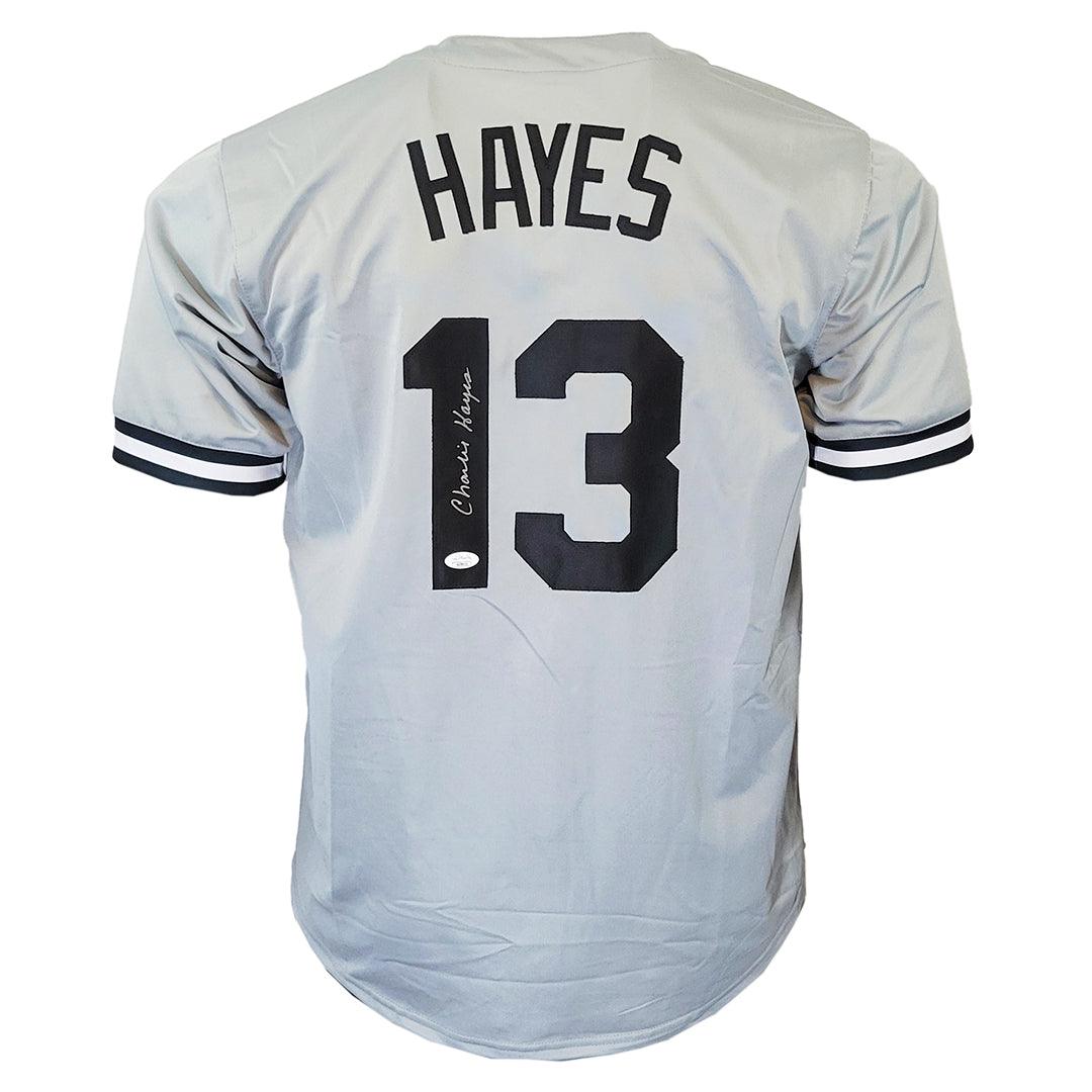 Charlie Hayes Signed New York Grey Baseball Jersey (Jsa)