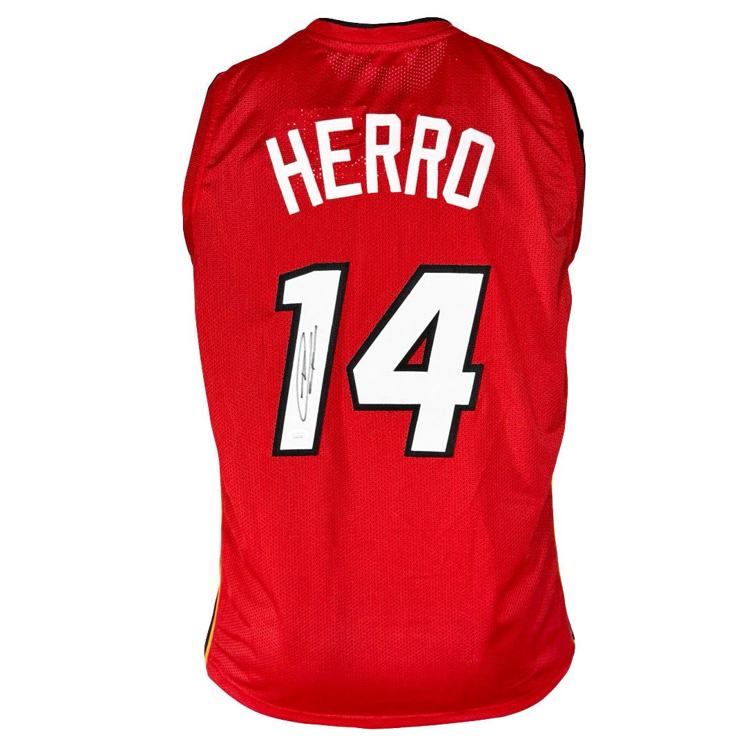 Tyler Herro Signed Miami Red Basketball Jersey (Jsa)