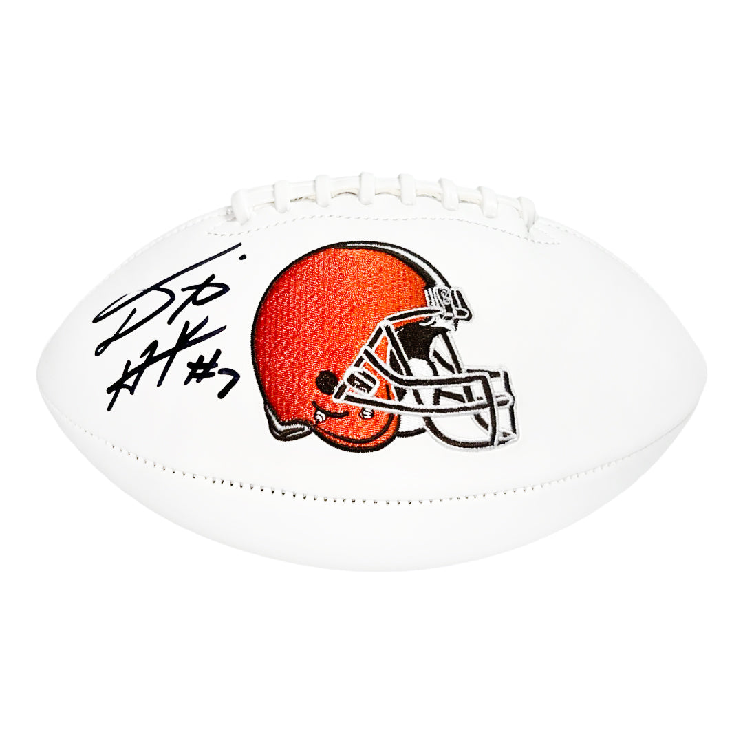Dustin Hopkins Signed Cleveland Browns Official NFL Team Logo Football (Jsa)