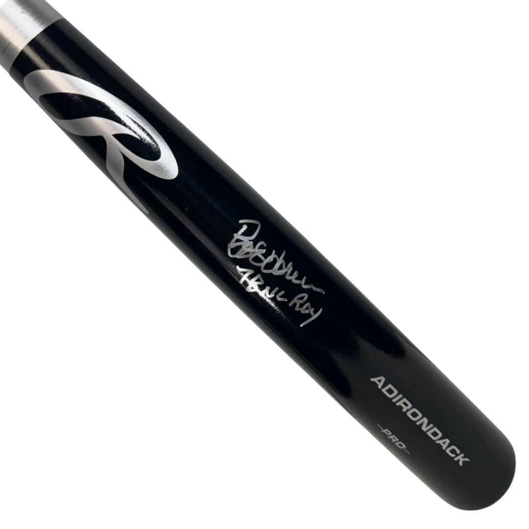Bob Horner Signed 78 Nl Roy Inscription Rawlings Black Baseball Bat (Jsa)