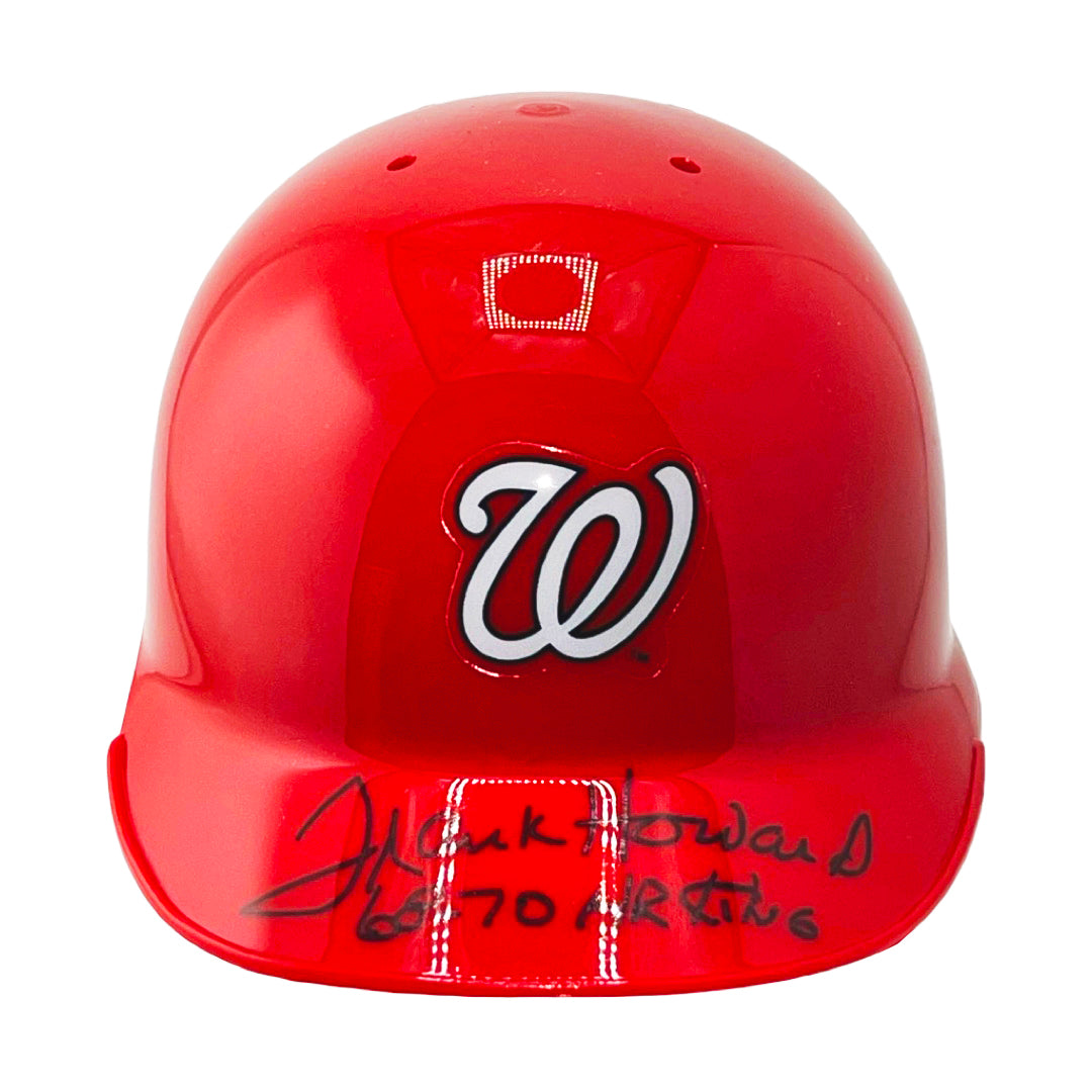 Frank Howard Signed 68/70 Hr King Inscription Washington Senators Mini Baseball Helmet (Jsa)