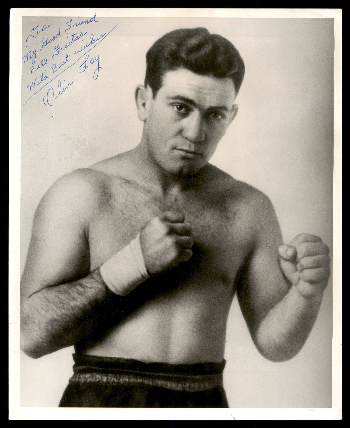 Olin Loy Autographed 8X10 Photo "To Bill" Sku #186837