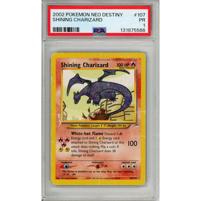 Pokémon Pokemon Graded: Shining Charizard 107/105 Neo Destiny (2002) PSA 1