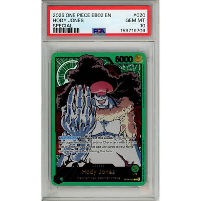 One Piece TCG One Piece Graded: Hody Jones Eb02 Special Leader (2025) PSA 10