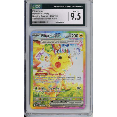 Pokémon Pokemon Graded: Pikachu EX 238/191 Surging Sparks (2024) SIR CGC 9.5
