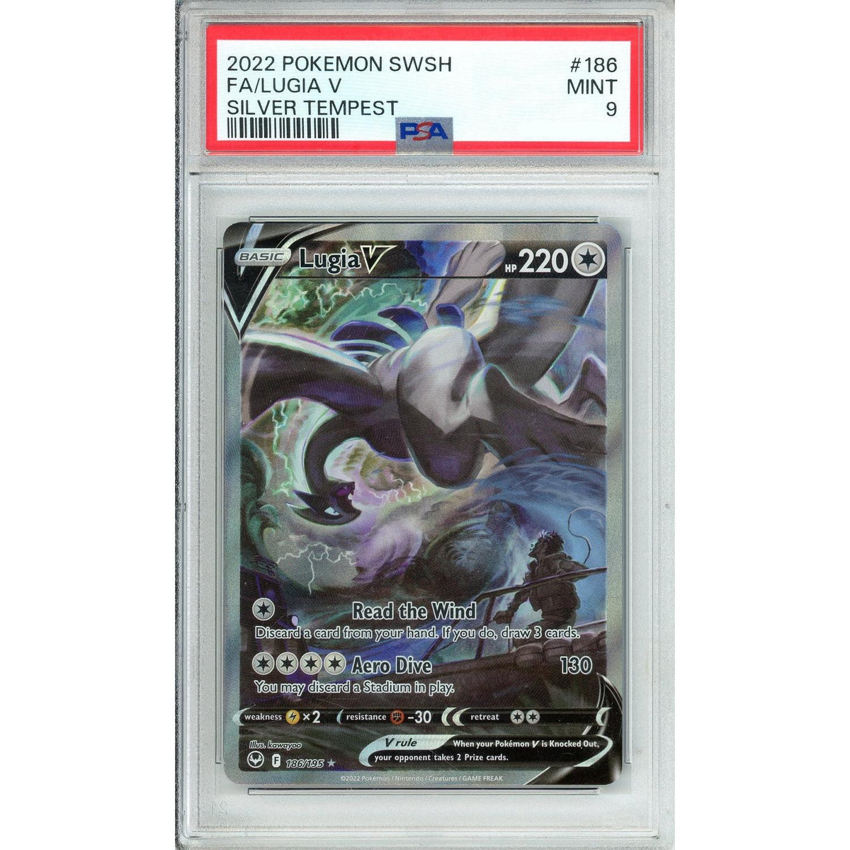 Pokémon Pokemon Graded: Lugia V 186/195 Silver Tempest (2022) Holo PSA 9