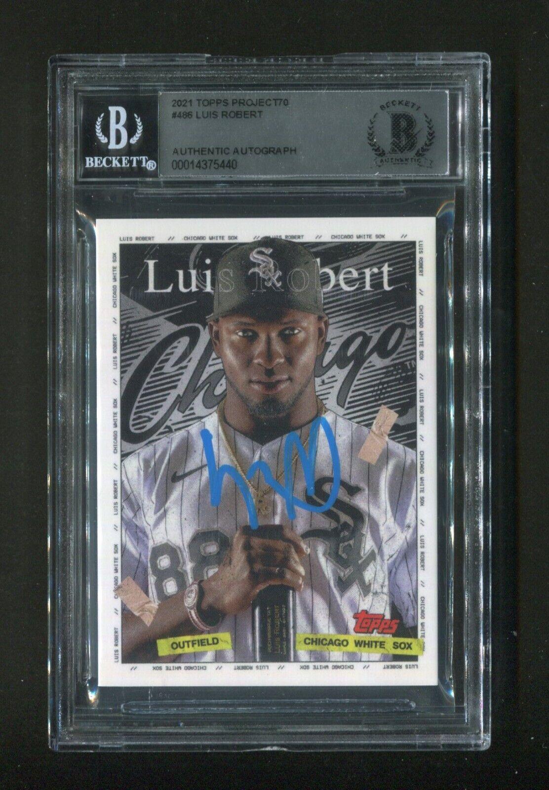 2021 Topps Project70 Luis Robert #486 BGS Signed Rookie Baseball Card